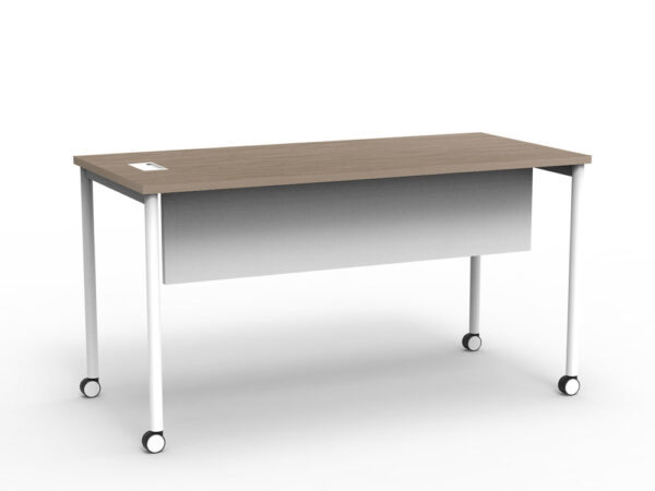 Escritorio ROUND con faldón 150x70x75 Silver Legno